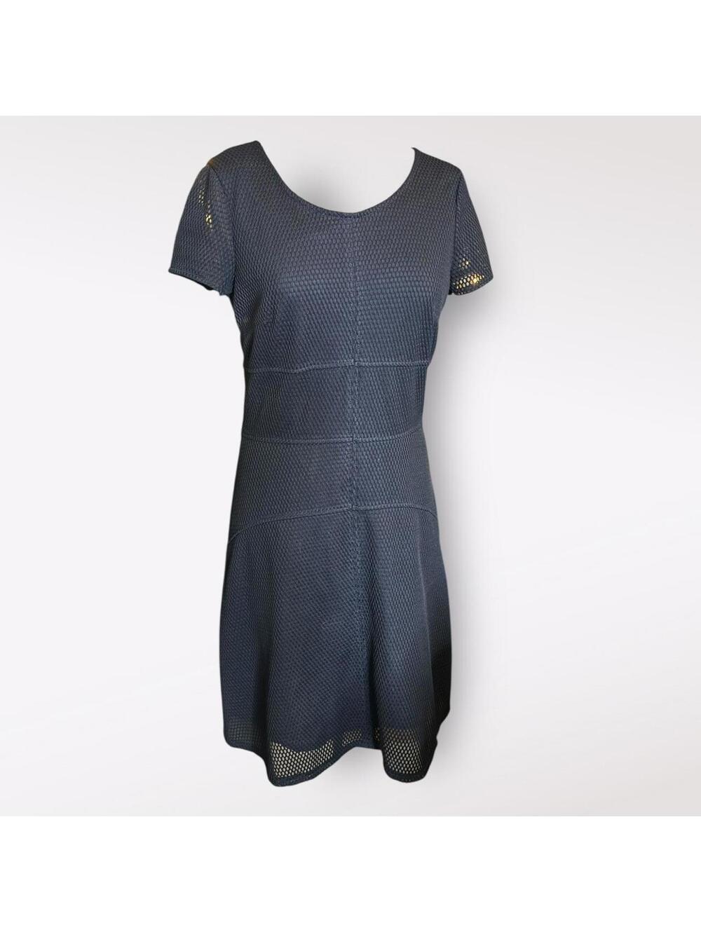 Sisley Black Dress with Mesh Detail